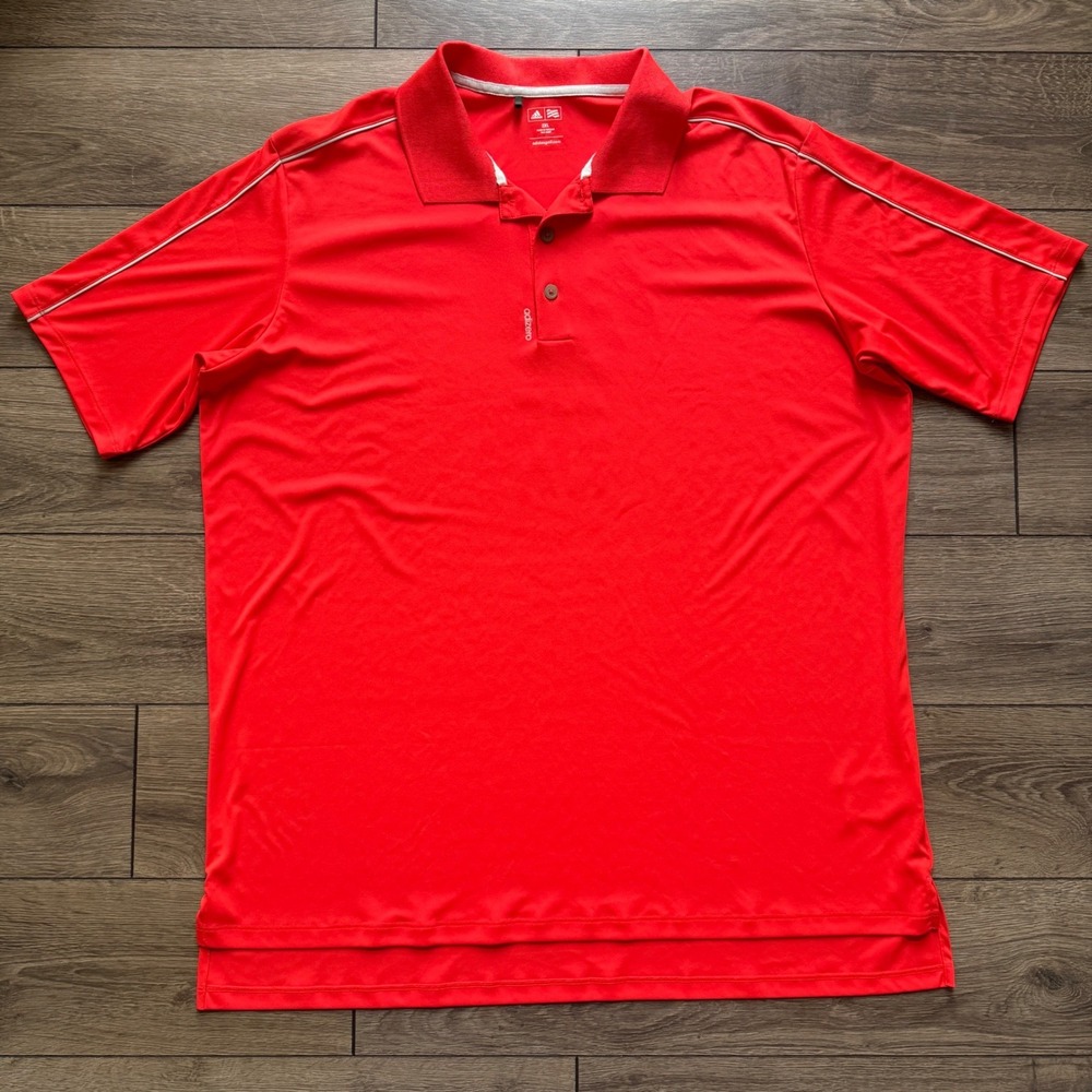 Adidas Golf Adizero Polo Shirt Mens 2XL Red Short‎ Sleeve Performance RN 88387